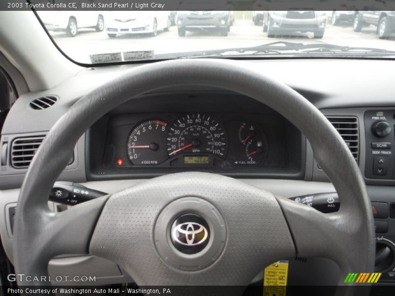 Black Sand Pearl / Light Gray 2003 Toyota Corolla CE