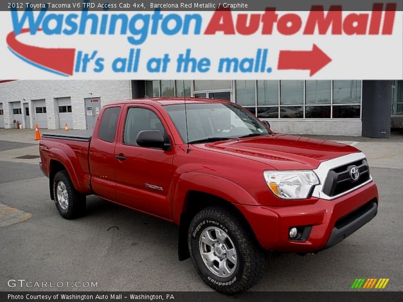 Barcelona Red Metallic / Graphite 2012 Toyota Tacoma V6 TRD Access Cab 4x4
