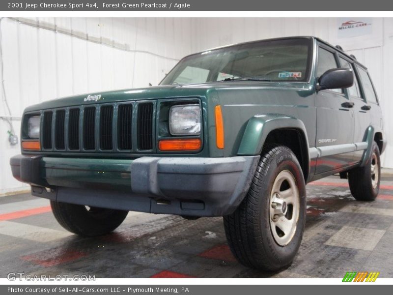 Forest Green Pearlcoat / Agate 2001 Jeep Cherokee Sport 4x4