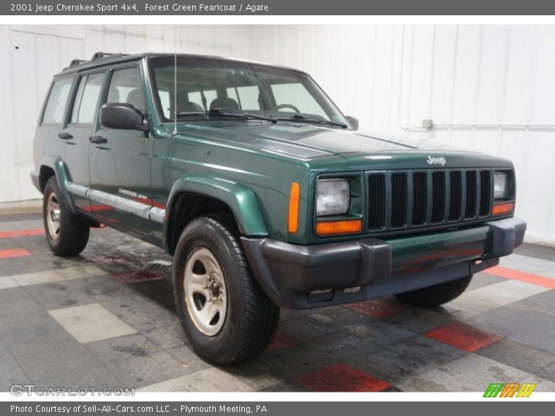 Forest Green Pearlcoat / Agate 2001 Jeep Cherokee Sport 4x4