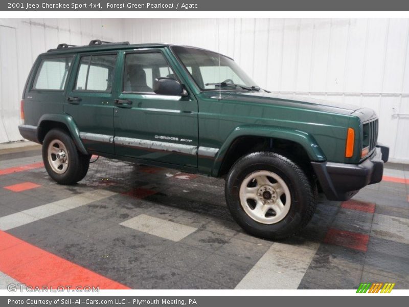 Forest Green Pearlcoat / Agate 2001 Jeep Cherokee Sport 4x4