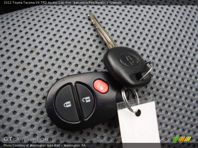 Barcelona Red Metallic / Graphite 2012 Toyota Tacoma V6 TRD Access Cab 4x4