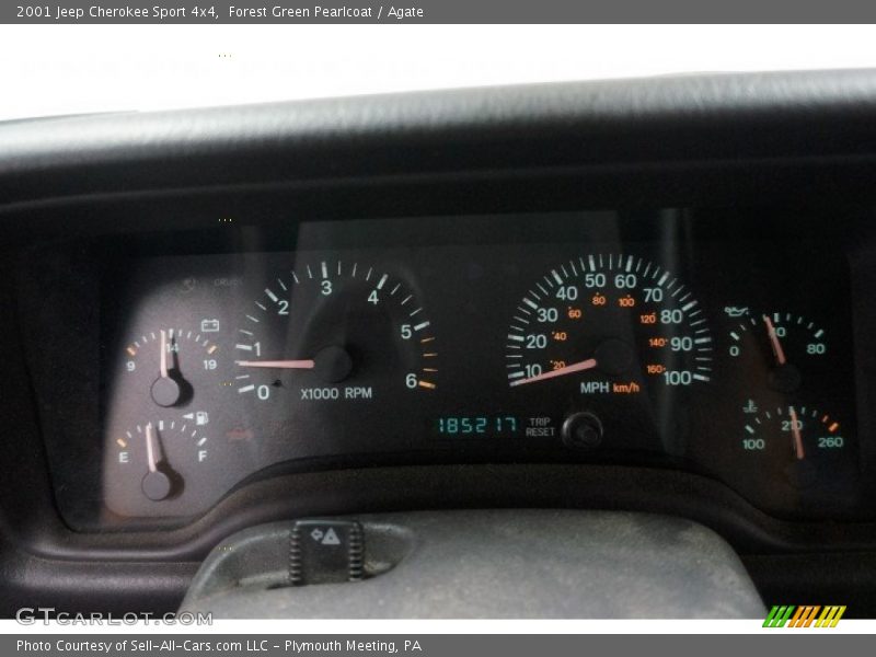Forest Green Pearlcoat / Agate 2001 Jeep Cherokee Sport 4x4