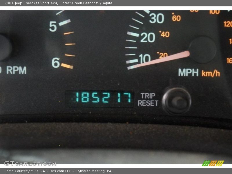 Forest Green Pearlcoat / Agate 2001 Jeep Cherokee Sport 4x4