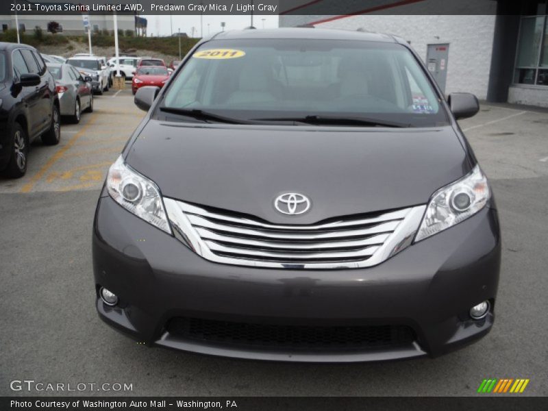 Predawn Gray Mica / Light Gray 2011 Toyota Sienna Limited AWD