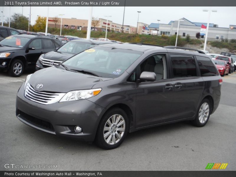 Predawn Gray Mica / Light Gray 2011 Toyota Sienna Limited AWD