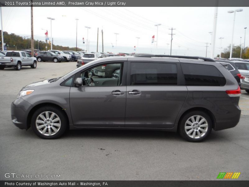 Predawn Gray Mica / Light Gray 2011 Toyota Sienna Limited AWD