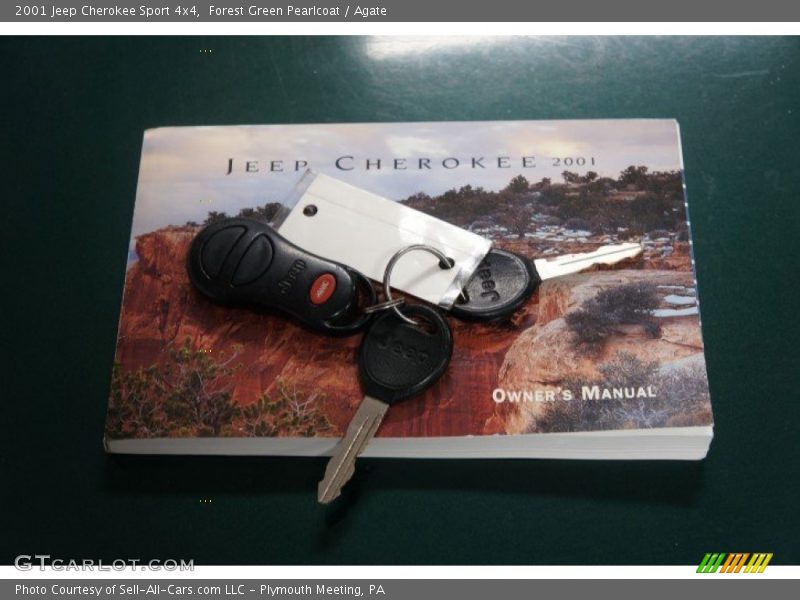 Forest Green Pearlcoat / Agate 2001 Jeep Cherokee Sport 4x4