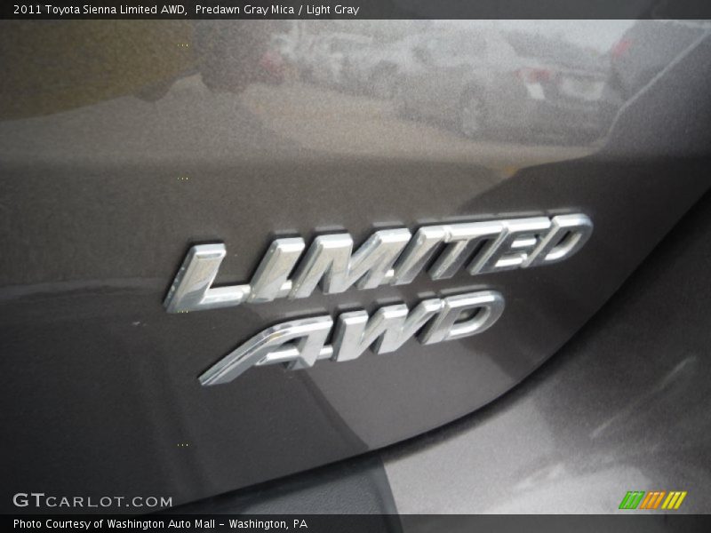 Predawn Gray Mica / Light Gray 2011 Toyota Sienna Limited AWD