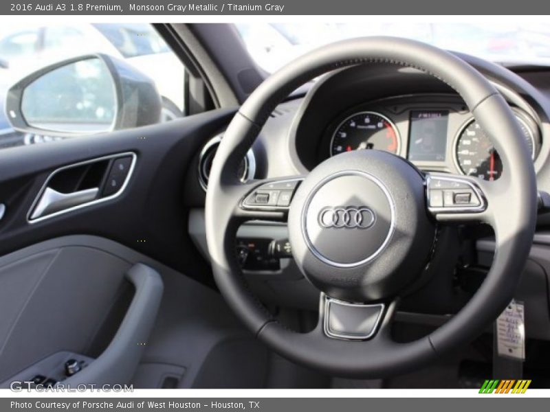 Monsoon Gray Metallic / Titanium Gray 2016 Audi A3 1.8 Premium