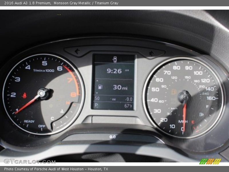 Monsoon Gray Metallic / Titanium Gray 2016 Audi A3 1.8 Premium