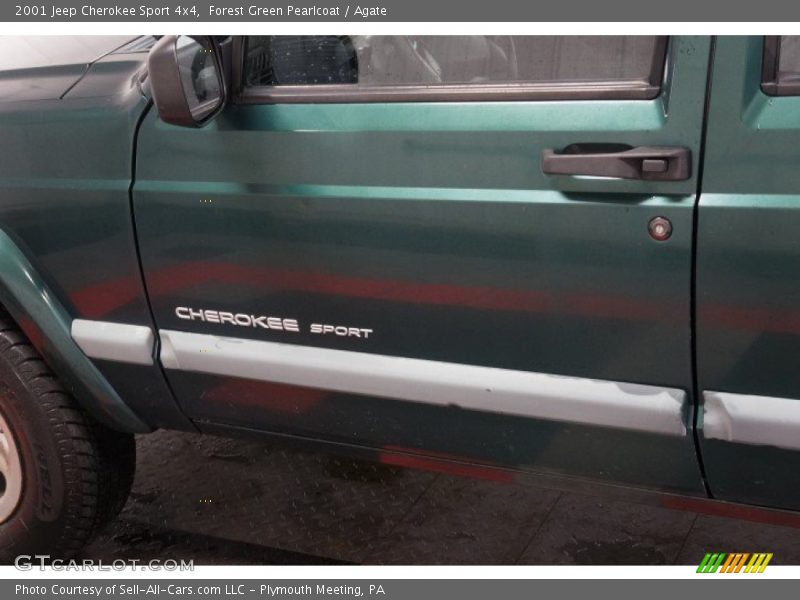 Forest Green Pearlcoat / Agate 2001 Jeep Cherokee Sport 4x4