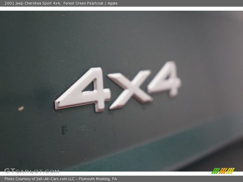 Forest Green Pearlcoat / Agate 2001 Jeep Cherokee Sport 4x4