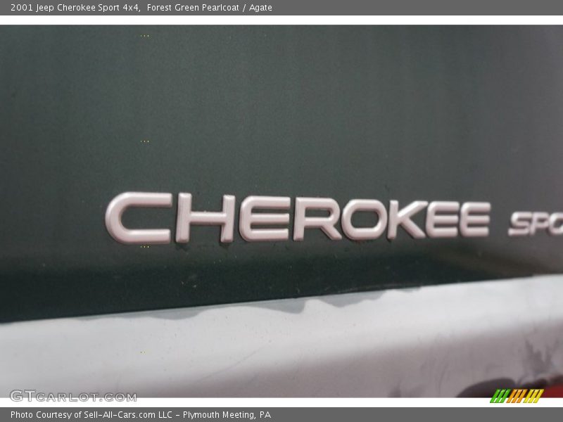 Forest Green Pearlcoat / Agate 2001 Jeep Cherokee Sport 4x4