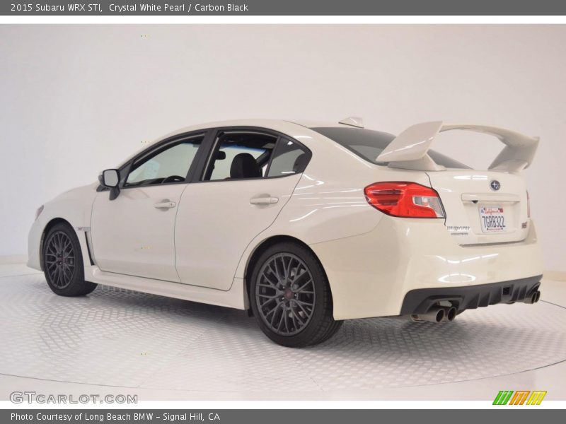 Crystal White Pearl / Carbon Black 2015 Subaru WRX STI