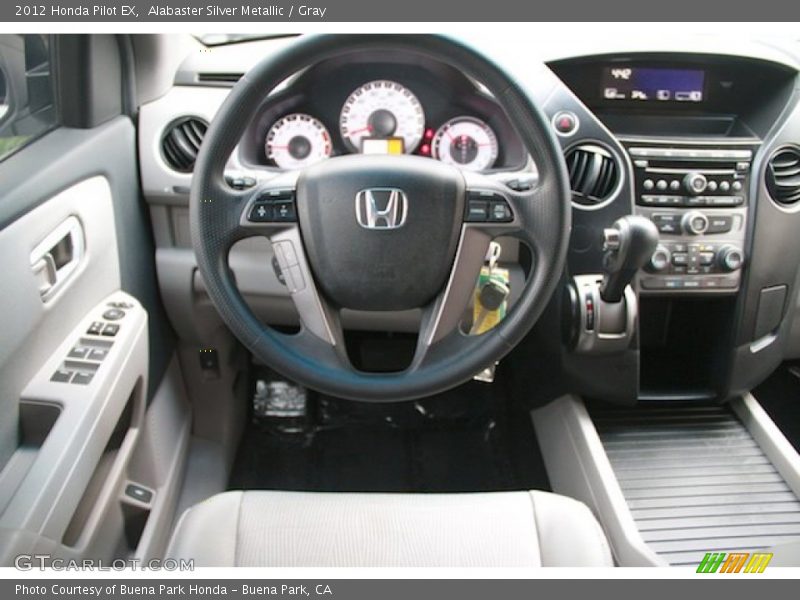 Alabaster Silver Metallic / Gray 2012 Honda Pilot EX