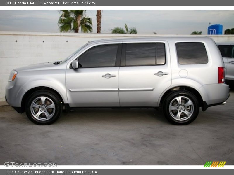 Alabaster Silver Metallic / Gray 2012 Honda Pilot EX