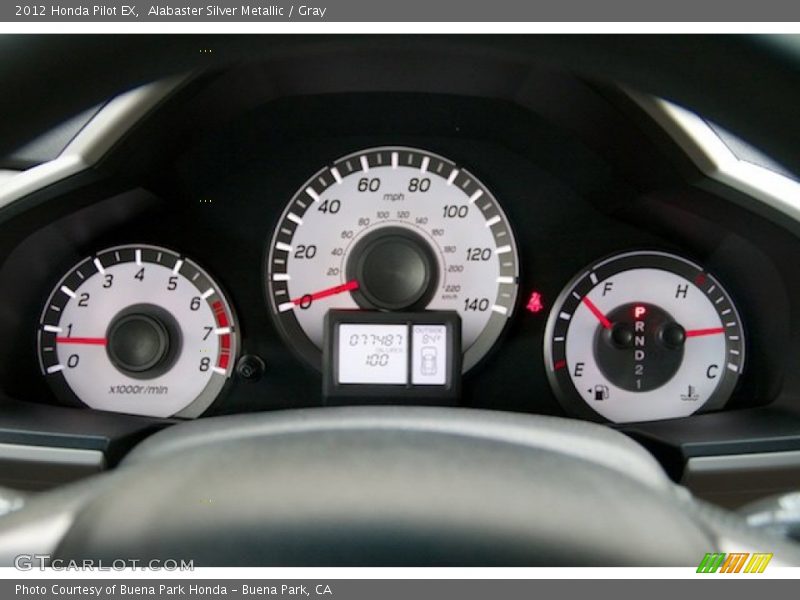 Alabaster Silver Metallic / Gray 2012 Honda Pilot EX