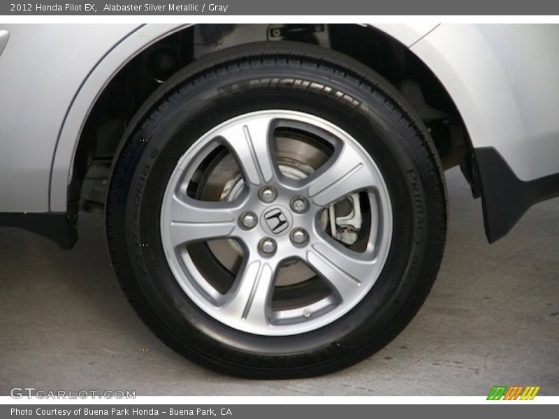 Alabaster Silver Metallic / Gray 2012 Honda Pilot EX
