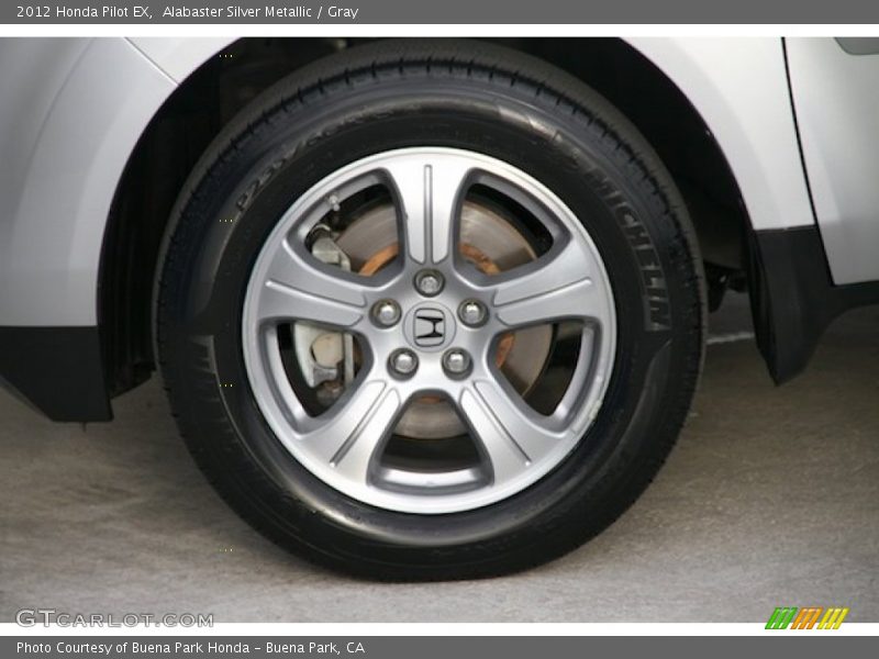 Alabaster Silver Metallic / Gray 2012 Honda Pilot EX