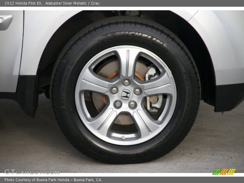 Alabaster Silver Metallic / Gray 2012 Honda Pilot EX