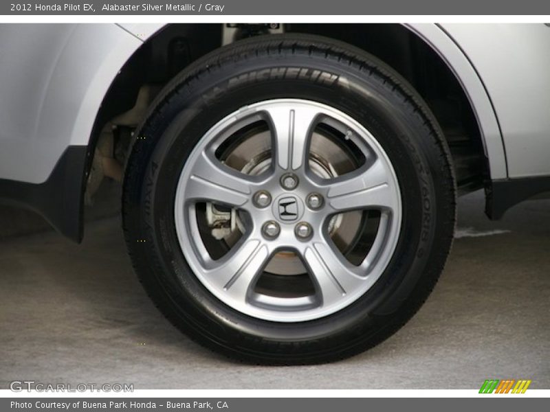 Alabaster Silver Metallic / Gray 2012 Honda Pilot EX