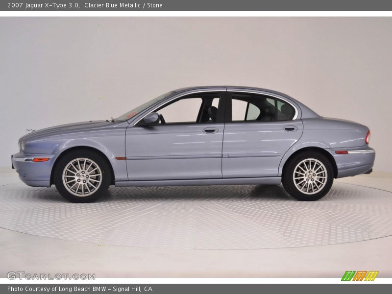 Glacier Blue Metallic / Stone 2007 Jaguar X-Type 3.0