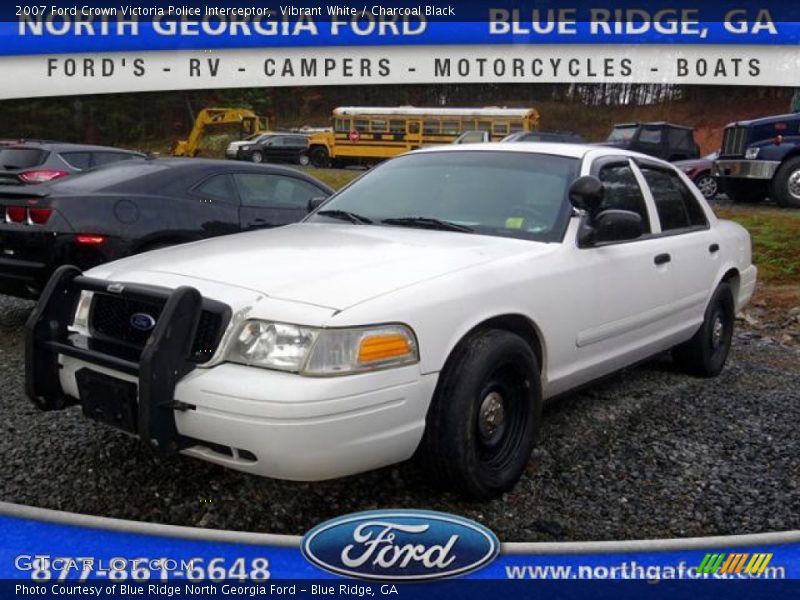 Vibrant White / Charcoal Black 2007 Ford Crown Victoria Police Interceptor