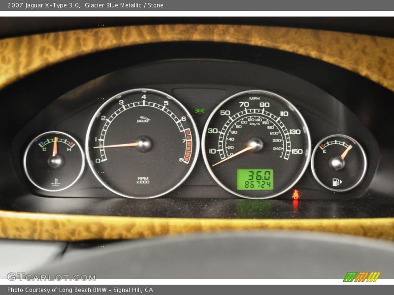 Glacier Blue Metallic / Stone 2007 Jaguar X-Type 3.0