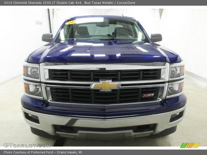 Blue Topaz Metallic / Cocoa/Dune 2014 Chevrolet Silverado 1500 LT Double Cab 4x4