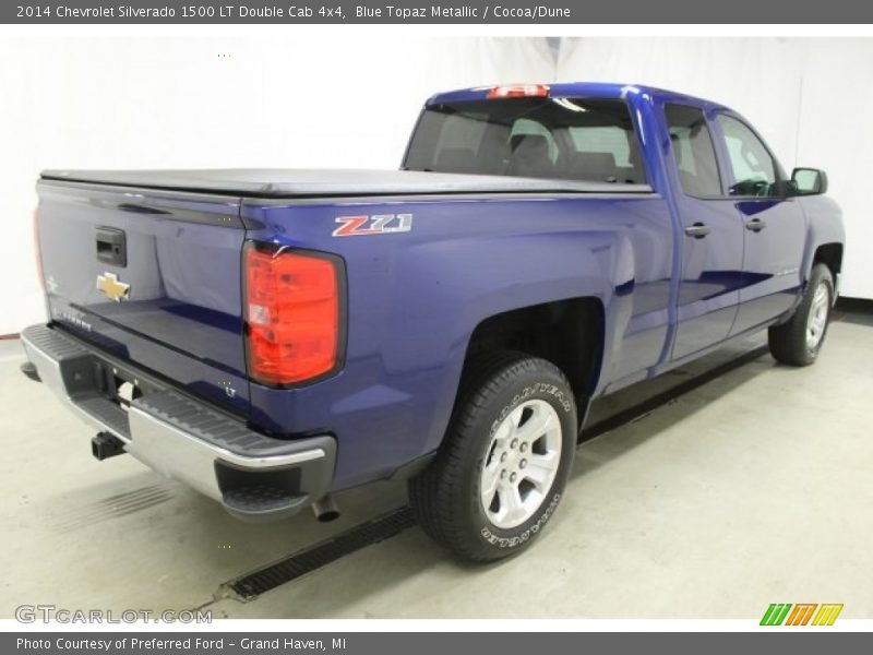 Blue Topaz Metallic / Cocoa/Dune 2014 Chevrolet Silverado 1500 LT Double Cab 4x4