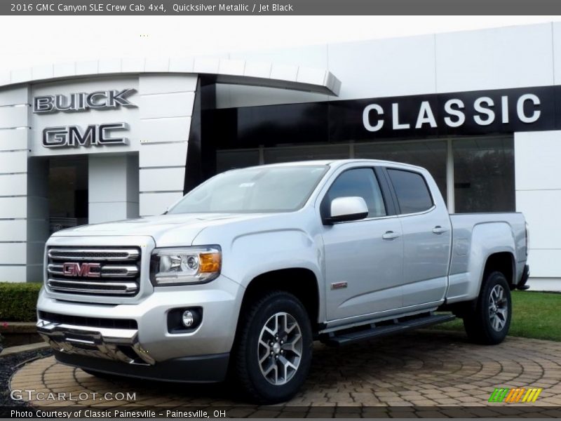 Quicksilver Metallic / Jet Black 2016 GMC Canyon SLE Crew Cab 4x4