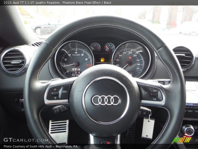 Phantom Black Pearl Effect / Black 2013 Audi TT S 2.0T quattro Roadster