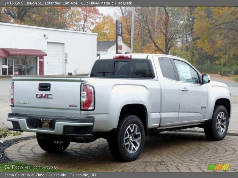 Quicksilver Metallic / Jet Black 2016 GMC Canyon SLE Extended Cab 4x4