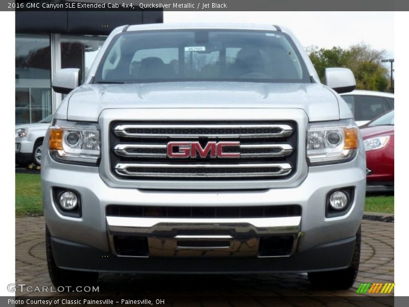 Quicksilver Metallic / Jet Black 2016 GMC Canyon SLE Extended Cab 4x4