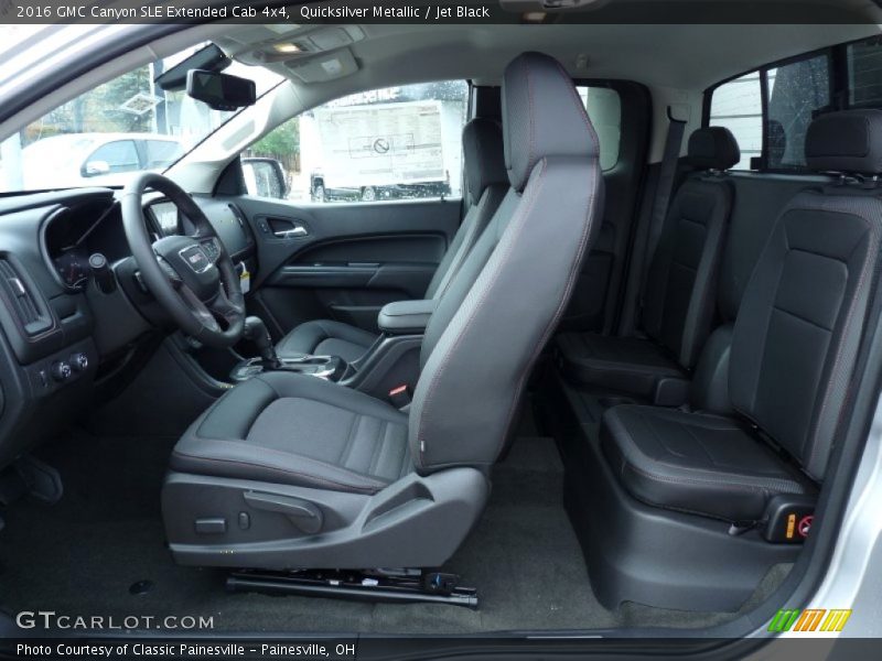  2016 Canyon SLE Extended Cab 4x4 Jet Black Interior