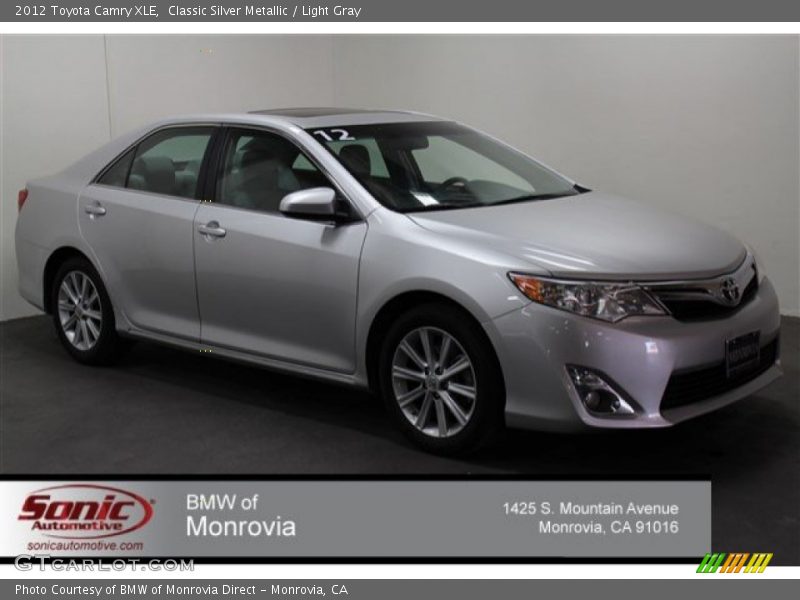 Classic Silver Metallic / Light Gray 2012 Toyota Camry XLE