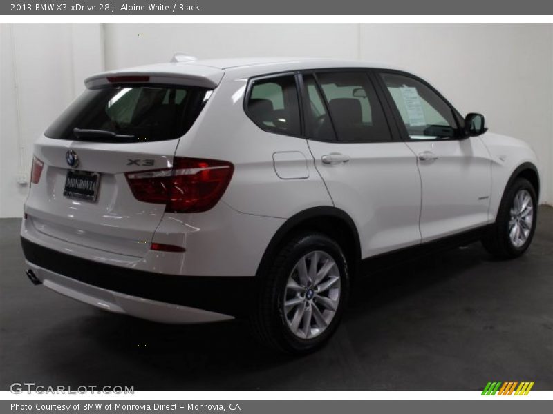 Alpine White / Black 2013 BMW X3 xDrive 28i