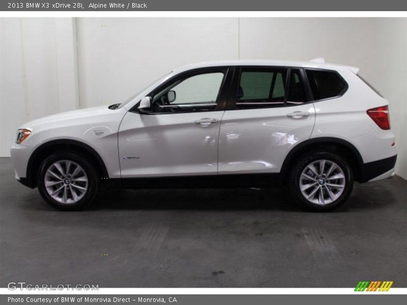 Alpine White / Black 2013 BMW X3 xDrive 28i