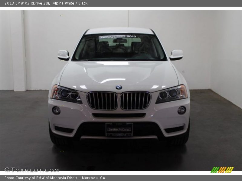 Alpine White / Black 2013 BMW X3 xDrive 28i