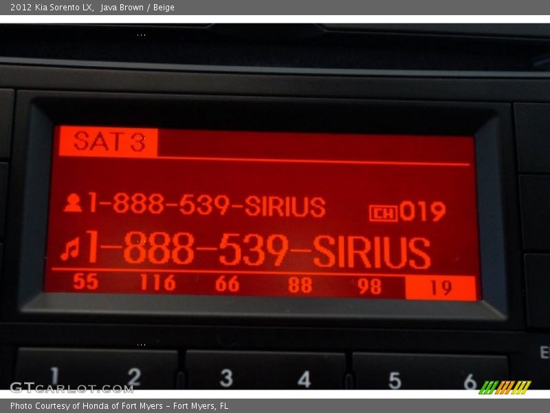 Java Brown / Beige 2012 Kia Sorento LX