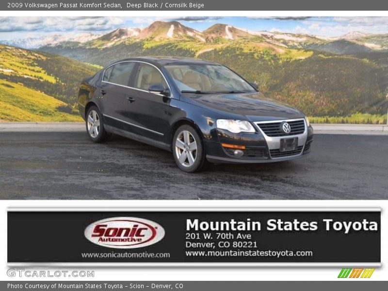 Deep Black / Cornsilk Beige 2009 Volkswagen Passat Komfort Sedan