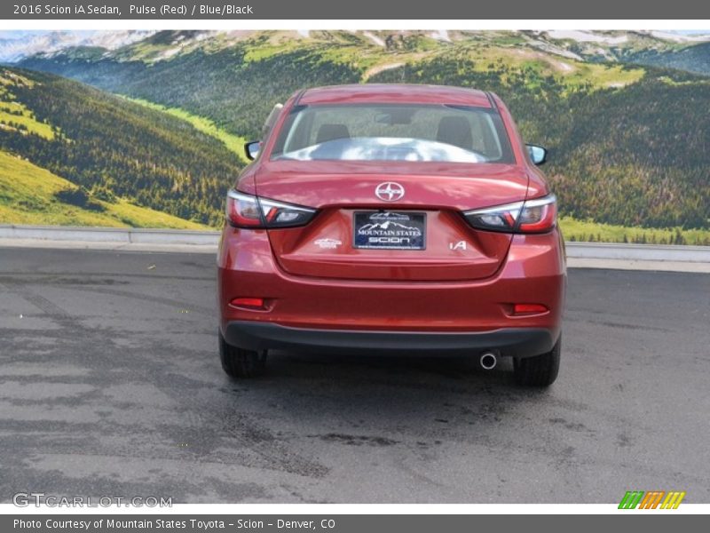 Pulse (Red) / Blue/Black 2016 Scion iA Sedan