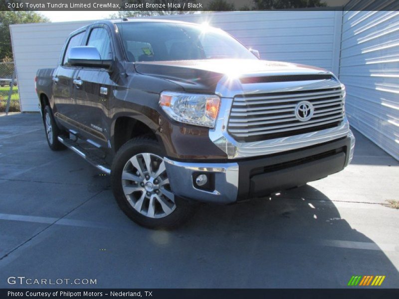 Sunset Bronze Mica / Black 2016 Toyota Tundra Limited CrewMax