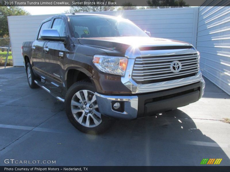 Sunset Bronze Mica / Black 2016 Toyota Tundra Limited CrewMax