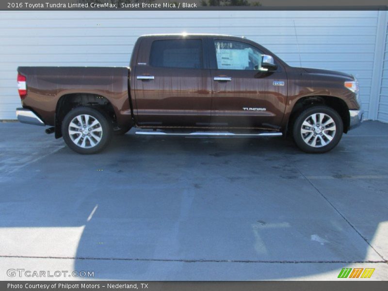 Sunset Bronze Mica / Black 2016 Toyota Tundra Limited CrewMax
