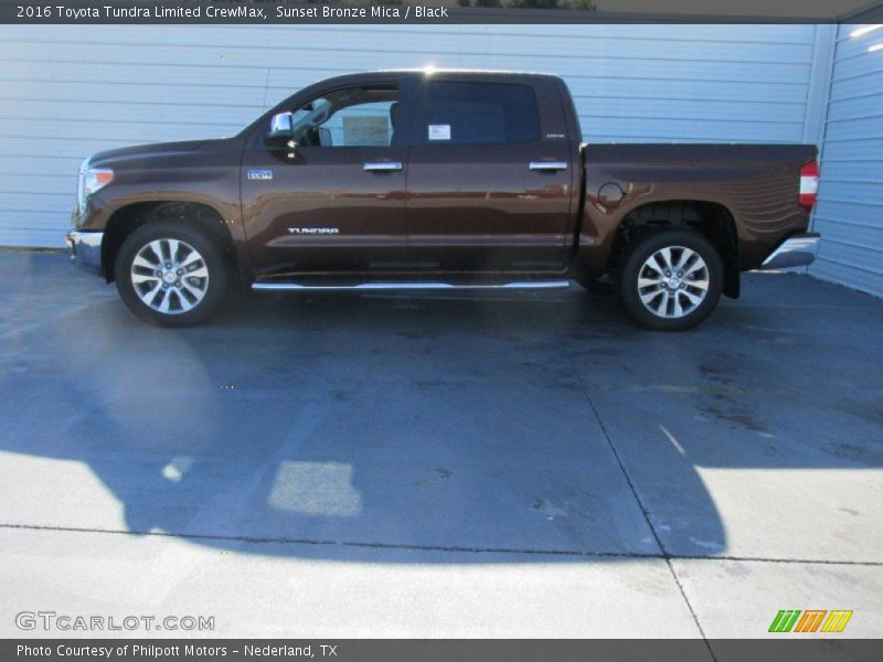 Sunset Bronze Mica / Black 2016 Toyota Tundra Limited CrewMax