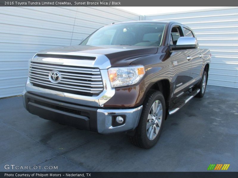 Sunset Bronze Mica / Black 2016 Toyota Tundra Limited CrewMax