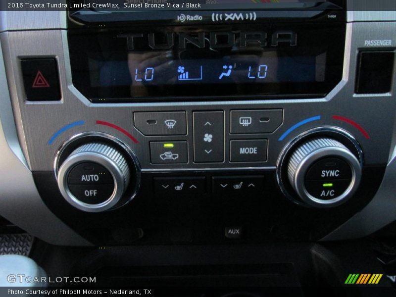 Sunset Bronze Mica / Black 2016 Toyota Tundra Limited CrewMax
