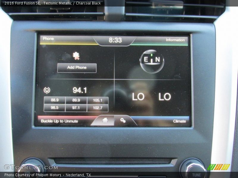 Tectonic Metallic / Charcoal Black 2016 Ford Fusion SE